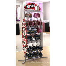 Personalisierte Heavy Duty Uv Printing Logo Boden Standing Kommerzielle Display 2-Wege Häkeln Hut Rack